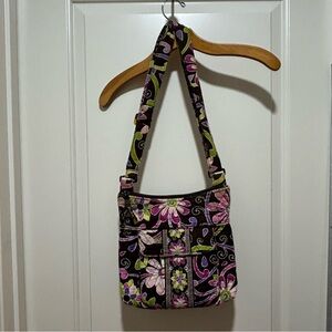 Vera Bradley Purple patch Floral Patterned Shoulder Bag pre loved approx. 11x12